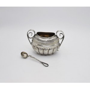 Sugar bowl with spoon