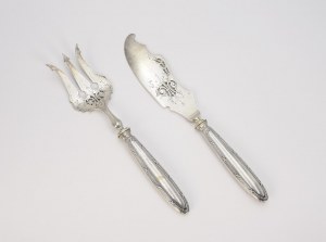 Victor BOIVIN (active from 1881-about 1920?), Table centerpiece fish spatula and fork