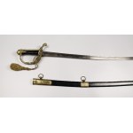 French saber of a naval officer, in a scabbard (according to the 1854 pattern)
