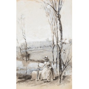 Wladyslaw Wankie (1860 - 1925), Lady on a Walk.