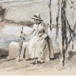 Władysław Wankie (1860 - 1925), Dama na spacerze