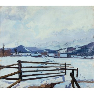 Stanisław Gałek (1876 - 1961), Panorama invernale dei Monti Tatra da Równia Krupowa.