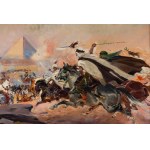 Jerzy Kossak (1886 - 1955), The Charge of the Mamelukes in the Battle of the Pyramids.
