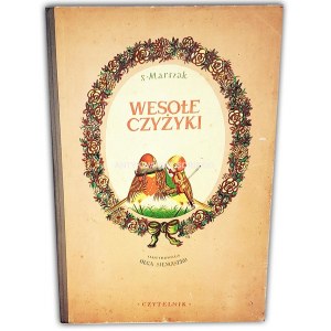 MARSZAK- WESOŁE CZYŻYKI  ilustr. Siemaszko wyd. 1954r.