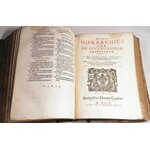COSMA MAGALIANO - OPERIS HIERARCHICI SIUE DE ECCLESIASTICO PRINCIPATU liber II [-III] wyd. 1609 krakowska oprawa radełkowana z wizerunkami Jagiellonów i superekslibrisem HERB KORCZAK