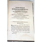 KOŁŁĄTAJ- KORESPONDENCYA LISTOWNA  Z TADEUSZEM CZACKIM t.1-szy wyd.1844