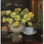 Alphonse Karpinski, Yellow roses in a vase