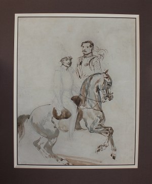 Piotr Michałowski, Soldier on horseback and sketch of a military bust