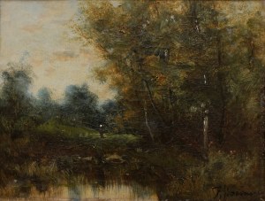 Renée Worms [Davids], Landschaft mit Teich