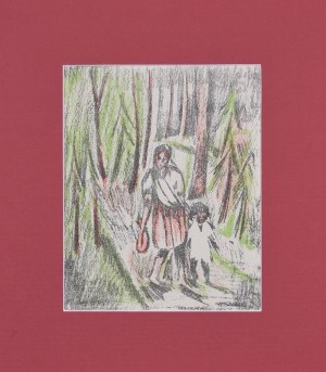 Jan Hrynkowski (1891-1971), Ein Spaziergang im Wald, 1928