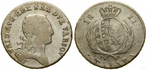 Poland, two-zloty (1/3 thaler), 1811 IS, Warsaw