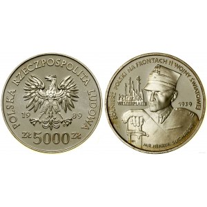 Polsko, 5 000 PLN, 1989, Varšava