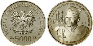 Poland, 5,000 zloty, 1989, Warsaw