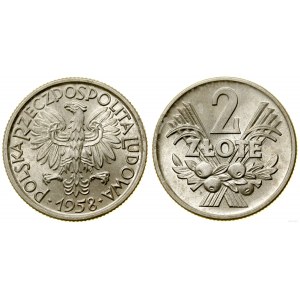 Polonia, 2 zloty, 1958, Varsavia