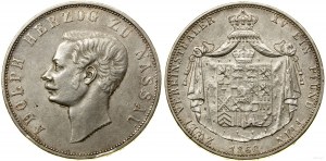 Niemcy, 2 talary 1860 = 3 1/2 guldena, 1860, Wiesbaden