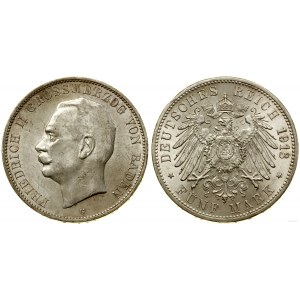Německo, 5 marek, 1913 G, Karlsruhe
