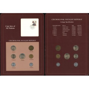 Československo, sada 7 československých mincí, 1974-1983, Kremnica