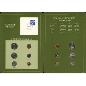 Nowa Zelandia, zestaw 6 monet nowozelandzkich, 1978-1984, Ottawa