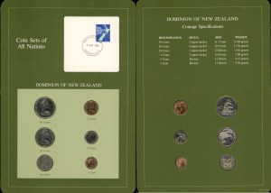 Nouvelle-Zélande, série de 6 pièces de monnaie néo-zélandaises, 1978-1984, Ottawa