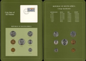 South Africa, set of 7 South African coins, 1985-1986, Pretoria