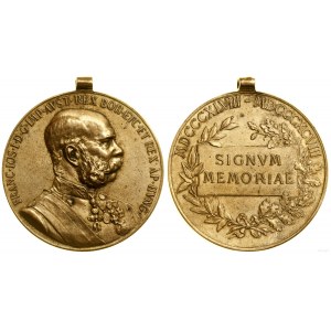 Rakúsko, vojenská pamätná medaila Signum Memoriae, 1898