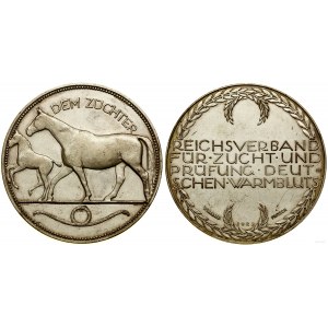 Allemagne, médaille de l'Association du Reich pour l'élevage et l'expérimentation des chevaux allemands, 1923