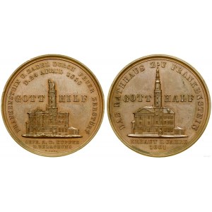 Silesia, medal to commemorate the fire at the town hall in Ząbkowice Śląskie, 1858