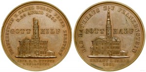 Śląsk, medal na pamiątkę pożaru ratusza w Ząbkowicach Śląskich, 1858