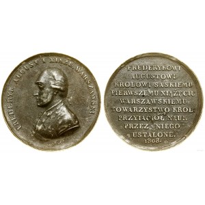 Poľsko, Založenie Spoločnosti priateľov vedy - kópia medaily vyrobenej pravdepodobne v hute Bialogon, 1808 (originál)