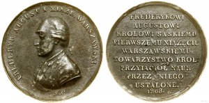 Polska, Utworzenie Towarzystwa Przyjaciół Nauk - kopia medalu wykonana najprawdopodobniej w hucie w Białogonie, 1808 (oryginał)