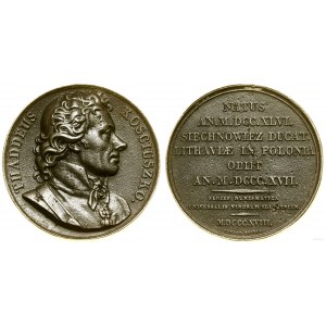 Polska, Tadeusz Kościuszko - kopia medalu wykonana najprawdopodobniej w hucie w Białogonie, 1818 (oryginał)