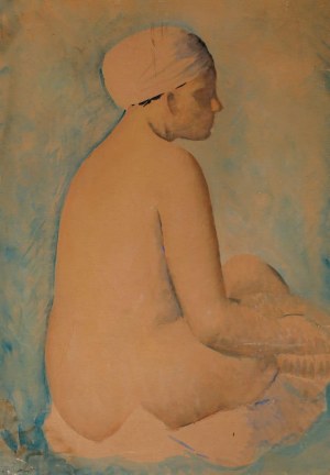 Tymon NIESIOŁOWSKI, AKT SIEDZĄCY, ok. 1920