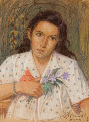 Karol KŁOSOWSKI, DZIEWCZYNA Z KWIATAMI, ok. 1930