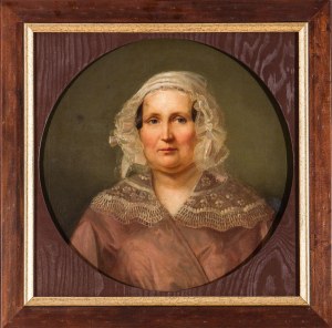Clara Wilhelmine OENICKE, PORTRET KOBIETY W BIAŁYM CZEPCU, 1847