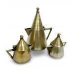 Brass coffee set. Christopher Dresser (?) design. 20th century, Western Europe.