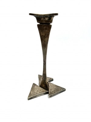 Wrought iron candle holder, metalwork. 1950s/60s, Czechoslovakia.