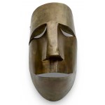 Maschera, lastra di ottone, anni '70/'80, Polonia.