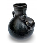 Vase aus Keramik mit Ohren. Entworfen von Stefan Bławut. Genossenschaft Tomaszów Mazowiecki, 1970er Jahre, Polen.