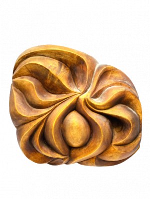 Wooden sculpture, designed by Ludwik Sandecki, 1996, Poland.