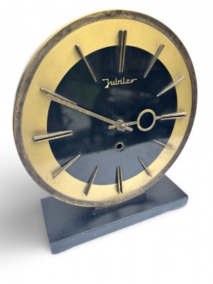 Jupiter mantel clock, lWytwornia Wyrobów Jubilerkich, Zakład Montażu Zegarów in Warsaw. 1960s Poland.