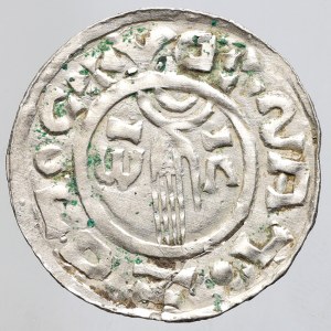 Boleslav II. (937-999), Denár s nápisem NACVB, minc. Praha