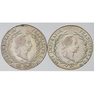 František II./I. (1792-1835), 20 krejcar 1830 A, 1830 C (stuhy volné)