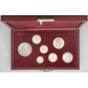 František Jozef I. (1848-1916), Luxusné puzdro s mincami FJI Ag (7 ks)