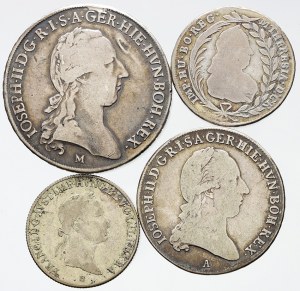 Konvoluty mincí habsburských panovníků, Konvolut stříbrných mincí 18. a 19. století.