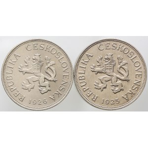 Československo 1918 - 1938, 5 Kč 1925, 1926 (n. hr.)
