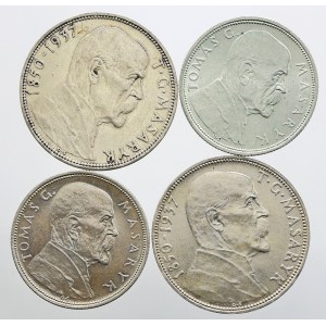 Pamětní mince ČSR, 20 (2x) + 10 (2x) Kč TGM