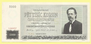 ČSR 1945 - 1953, 5000 Kčs 1945, s. 04A
