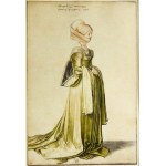 Albrecht Durer(1471-1528),Nuremberg woman in ball gown(1500)