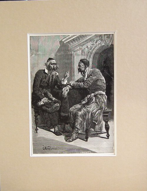 Elwiro Andriolli(1836-1893),Narada Hersza Ezofowicza z Butrymowiczem,1888 z cyklu Meir Ezofowicz