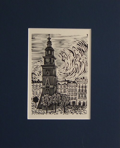 Stefania Dretler-Flin(1909-1994),Wieża ratuszowa na Rynku w Krakowie